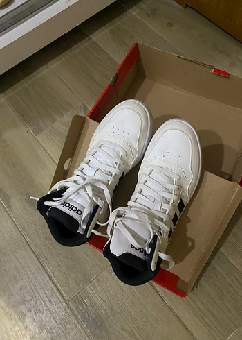 adidas Hoops 3.0 Mid Beyaz Spor Ayakkabı - Görsel 2