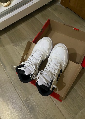 adidas Hoops 3.0 Mid Beyaz Spor Ayakkabı - Görsel 6