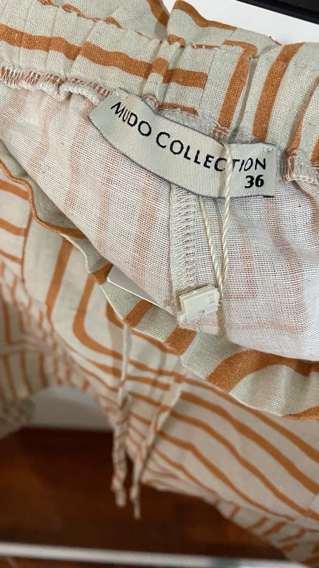 Bej Zebra Desenli Kısa Kadın Şort Takım - Görsel 4