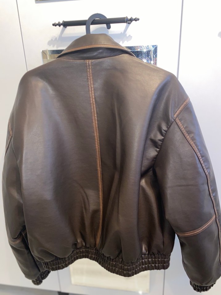 Kadın kahverengi Ceket - Görsel 4