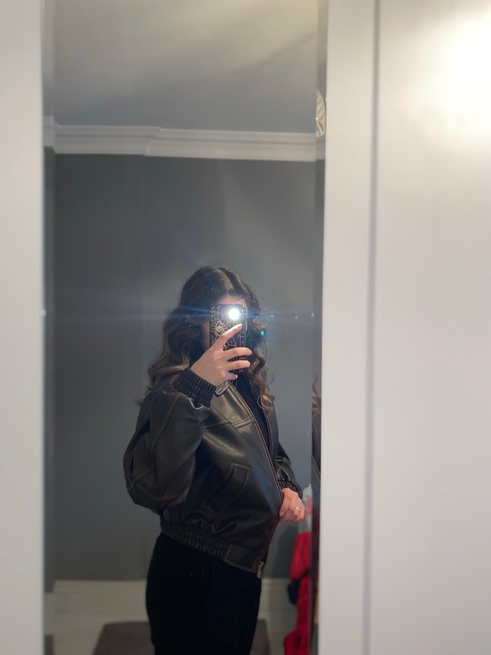 Kadın kahverengi Ceket - Görsel 2