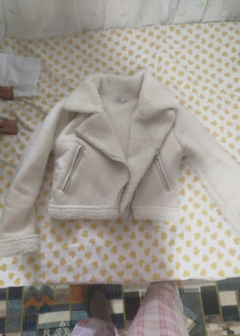 Bej Süet Mini Kürklü Ceket - Görsel 3