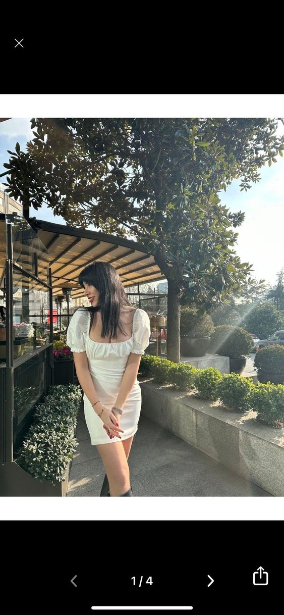 Beyaz Mini Straplez Kadın Elbise - Görsel 4