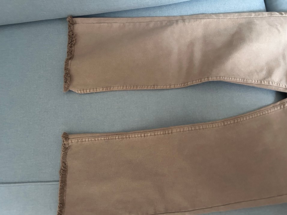 Bej Kadın Denim Kumaş Pantolon - Görsel 2