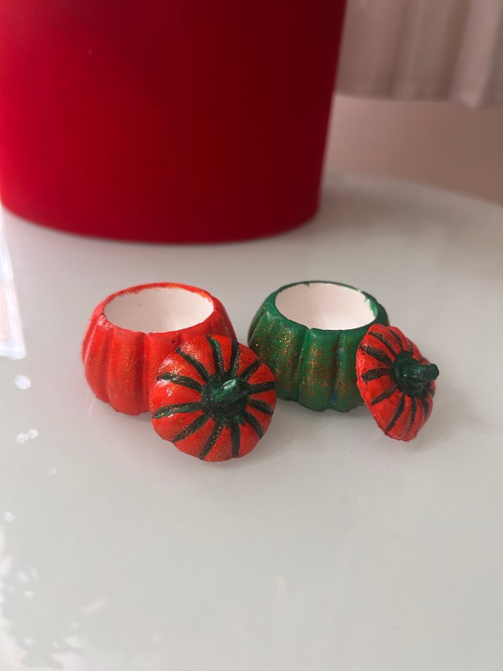 Renkli Kabak Şeklinde Kahve yanı Sunumluk - Görsel 2