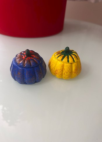 Renkli Kabak Şeklinde Sunumluk Seti kahve yanı lokumluk - Görsel 2