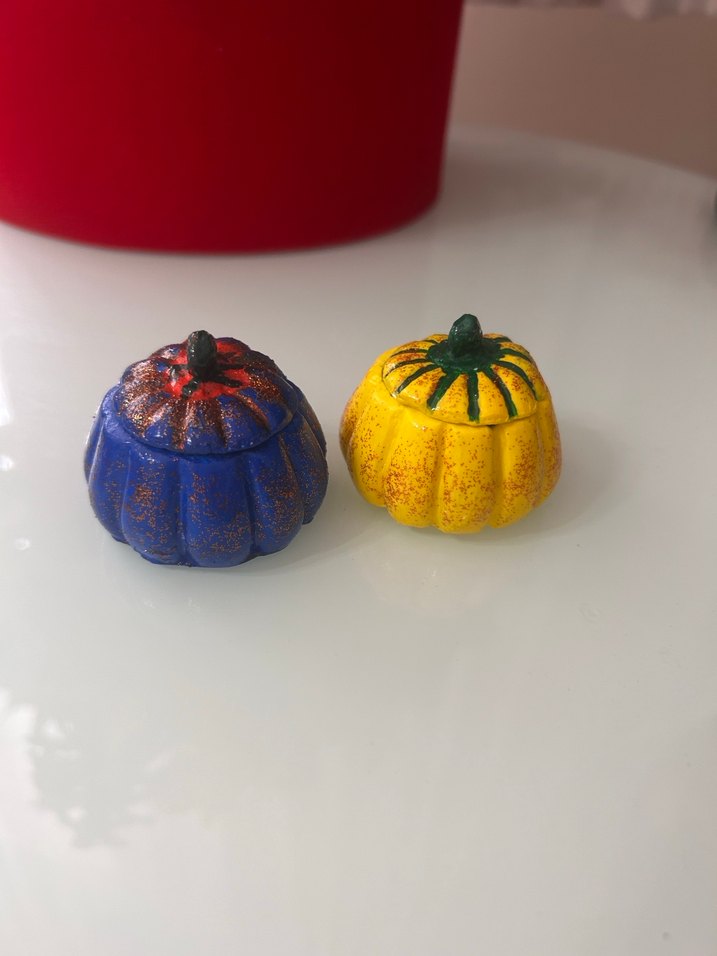 Renkli Kabak Şeklinde Sunumluk Seti kahve yanı lokumluk - Görsel 2