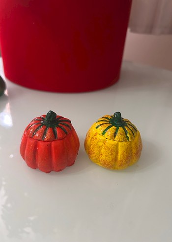 Renkli Kabak Şekilli kahve yanı Sunumluk - Görsel 3