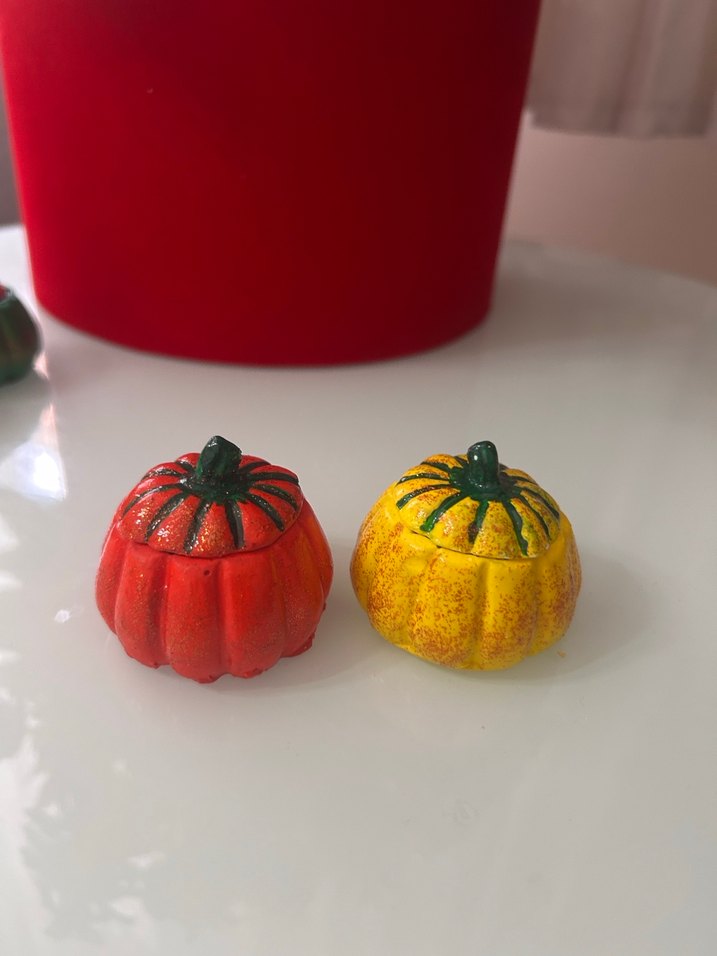 Renkli Kabak Şekilli kahve yanı Sunumluk - Görsel 3