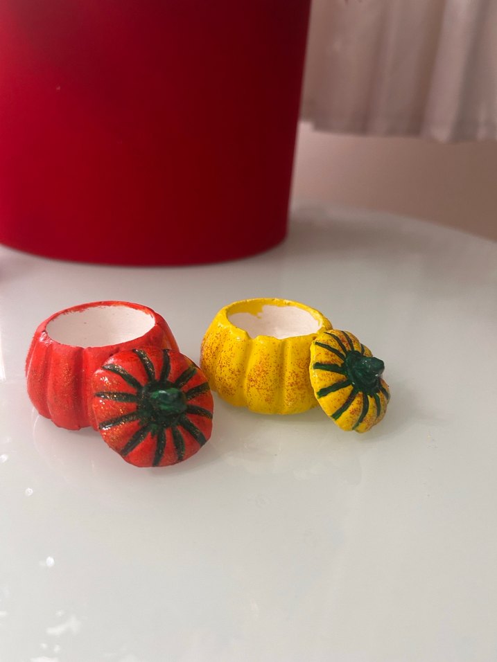 Renkli Kabak Şekilli kahve yanı Sunumluk - Görsel 2