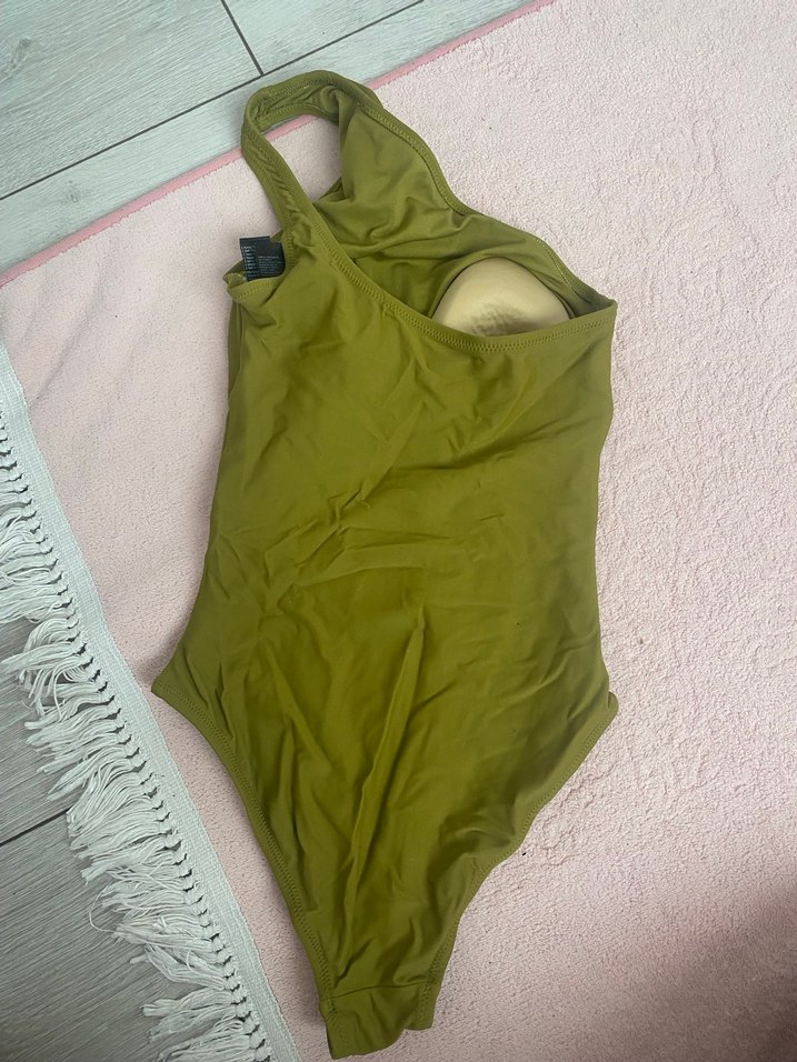 Tek Omuz Drapeli Yeşil Mayo - Görsel 2