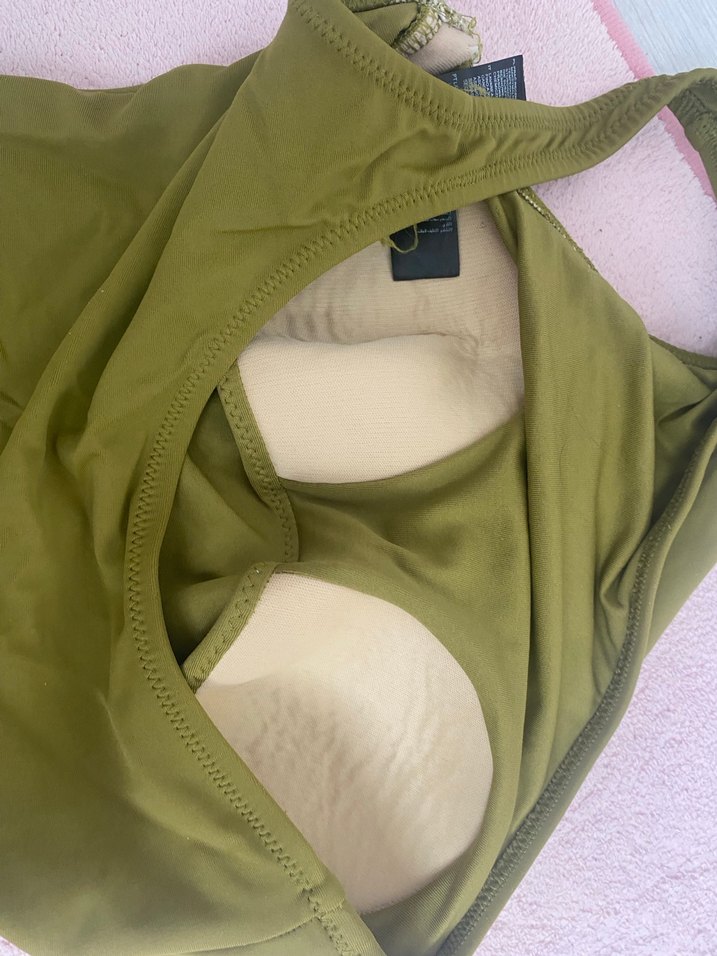 Tek Omuz Drapeli Yeşil Mayo - Görsel 3