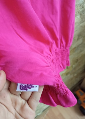 Kız Çocuk Pembe Fırfırlı Askılı Üst - Görsel 4