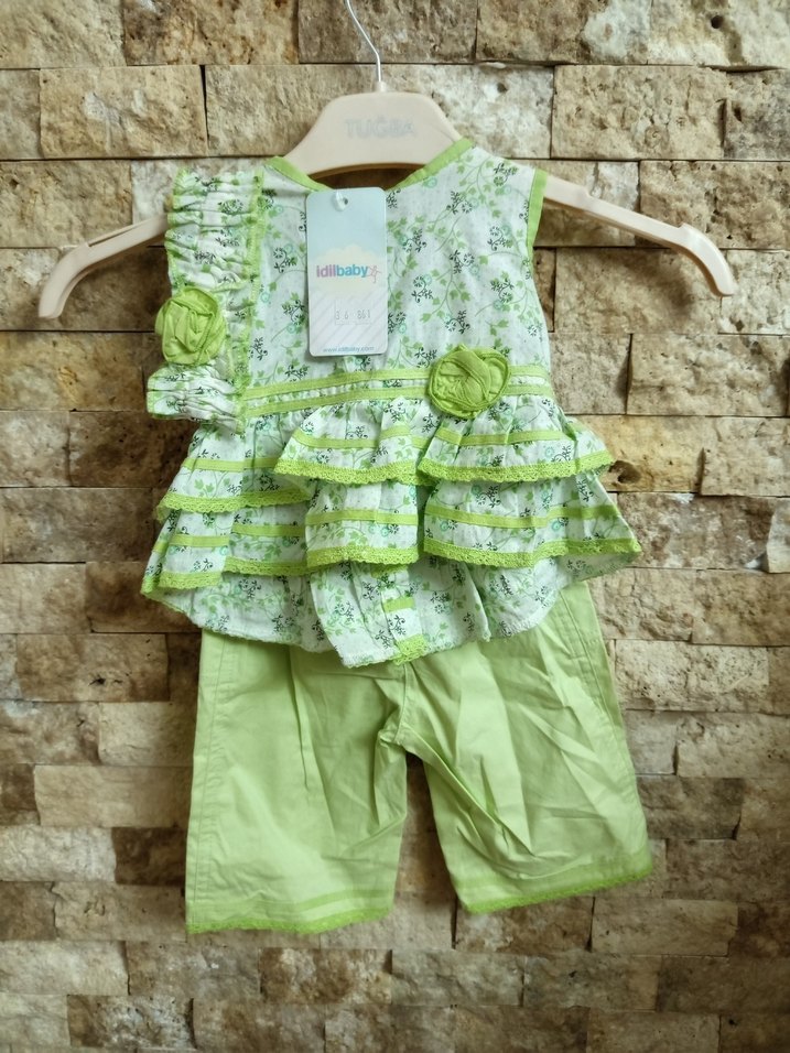 Yeşil Baskılı Üçlü Takım - Görsel 2