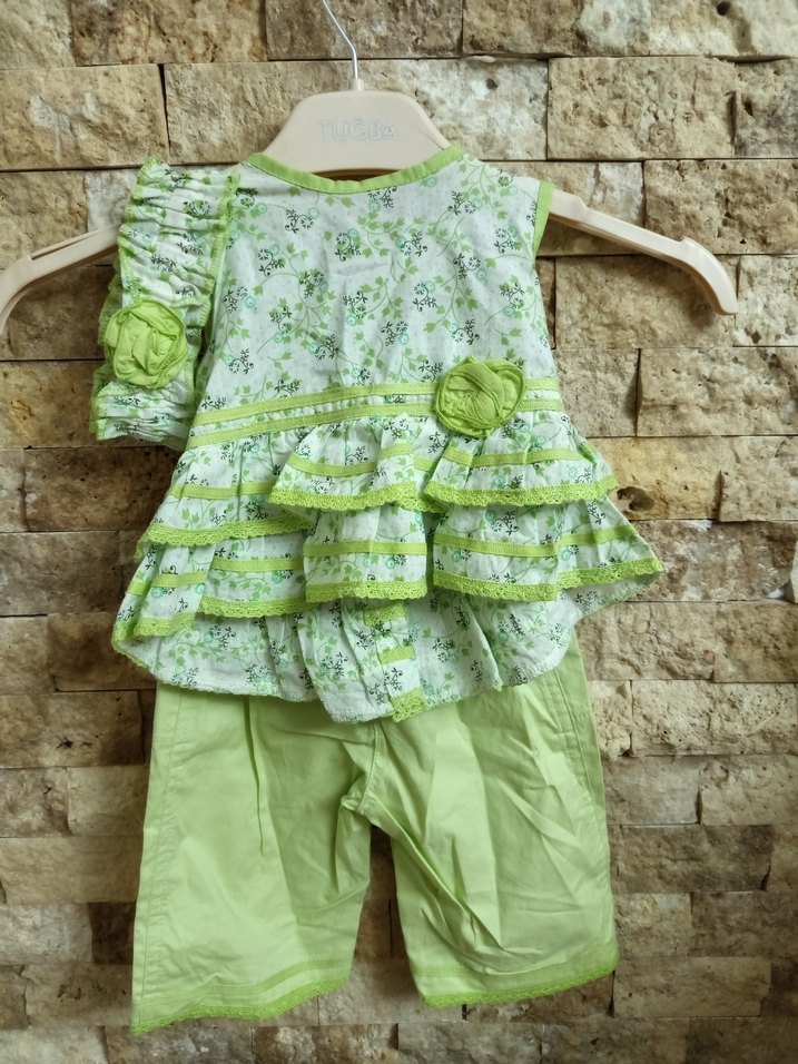 Yeşil Baskılı Üçlü Takım - Görsel 5