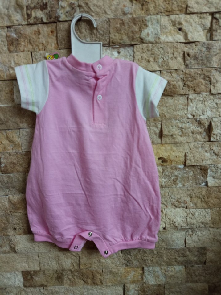 Pembe Baskılı Bebek Kız Body - Görsel 2