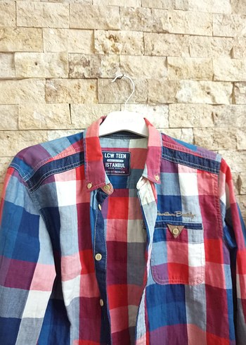 Renkli Düğmeli Erkek Gömlek - Görsel 4