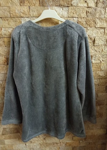 Düğmeli Gri Kısa Eşofman Üstü - Görsel 3