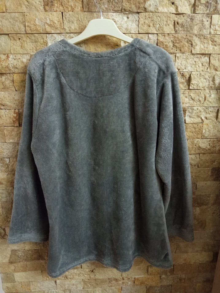 Düğmeli Gri Kısa Eşofman Üstü - Görsel 3