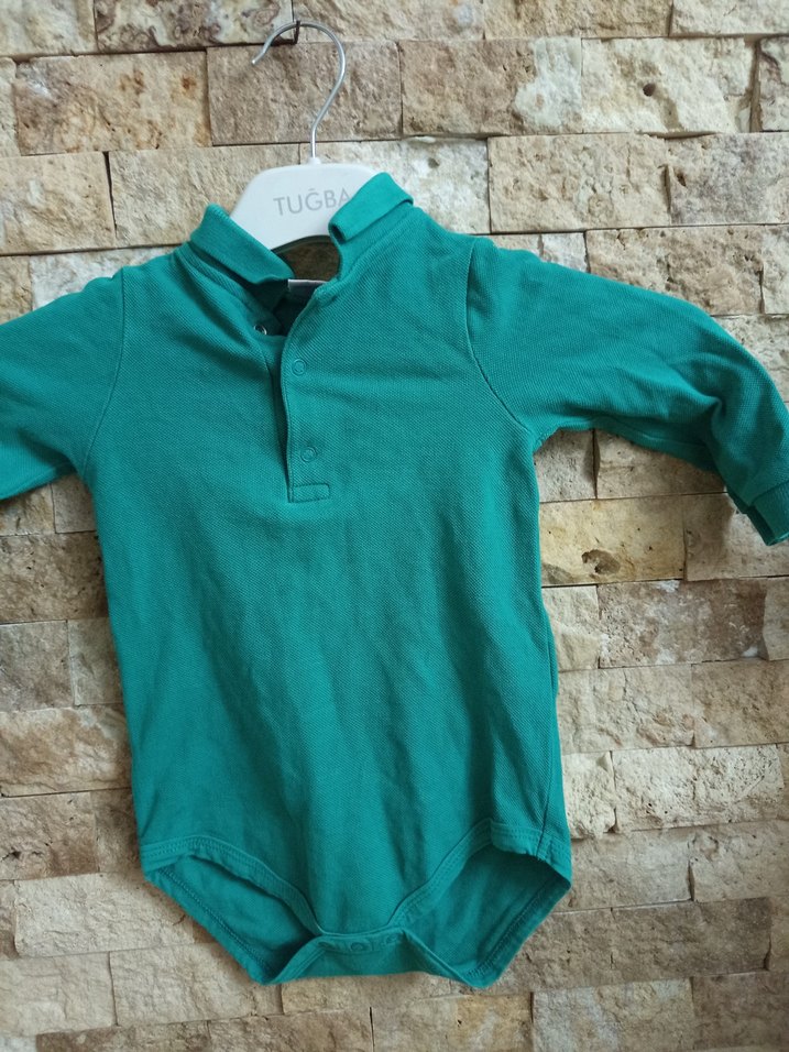 Turkuaz Bebek Uzun Kollu Balıkçı Yaka Body - Görsel 4