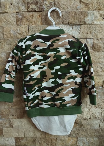 Kamuflaj Desenli Uzun Kollu Bebek Body - Görsel 3