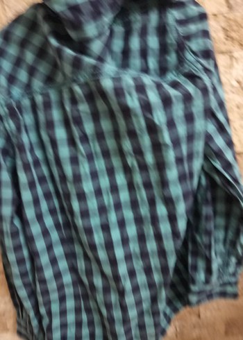 Erkek Çocuk Turkuaz Ekose Uzun Kollu Gömlek - Görsel 4