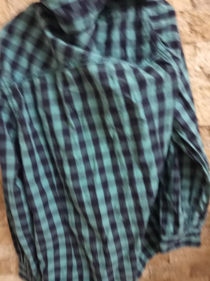 Erkek Çocuk Turkuaz Ekose Uzun Kollu Gömlek - Görsel 4