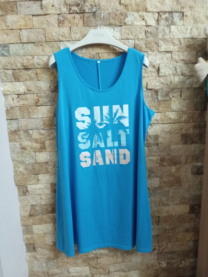 Mavi Baskılı Mini Askısız Spor Atlet - Görsel 2