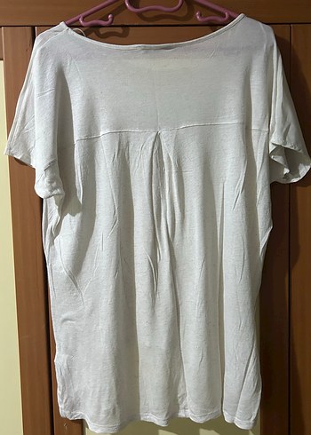 Beyaz Kısa Kollu Bluz - Görsel 4