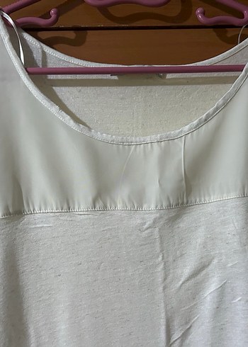 Beyaz Kısa Kollu Bluz - Görsel 2