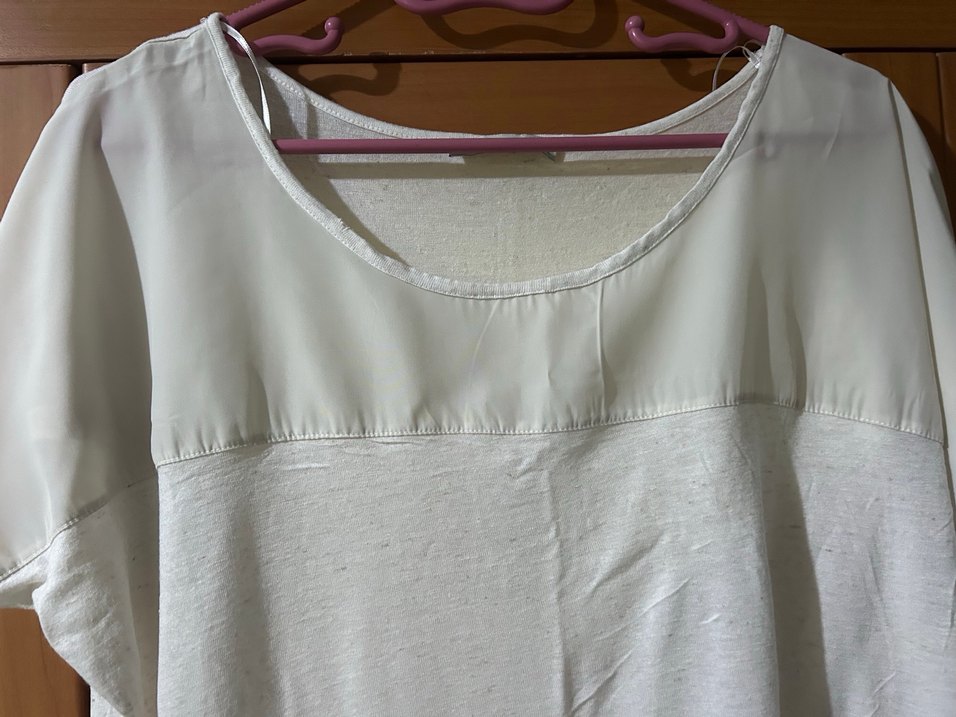 Beyaz Kısa Kollu Bluz - Görsel 2