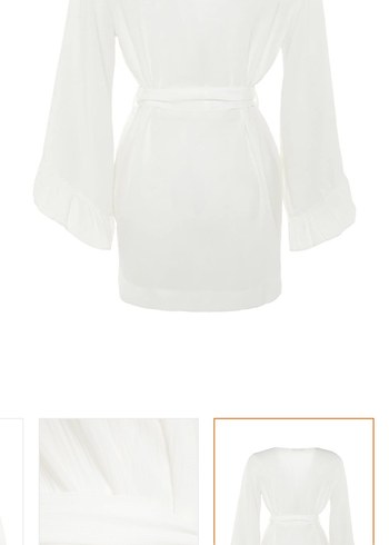 Beyaz Mini Bohem Kadın Sabahlık - Görsel 8