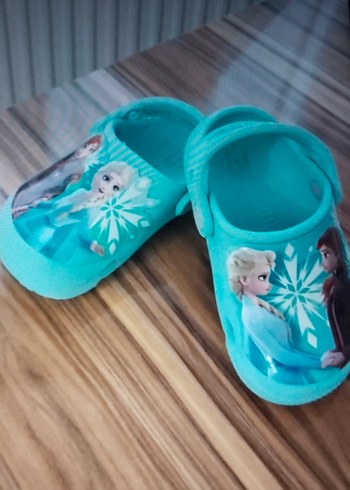 Kız Çocuk mavi frozen kroks terlik - Görsel 2