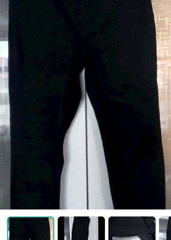 H&M Markasiyah Duz Kesim Pantolon
