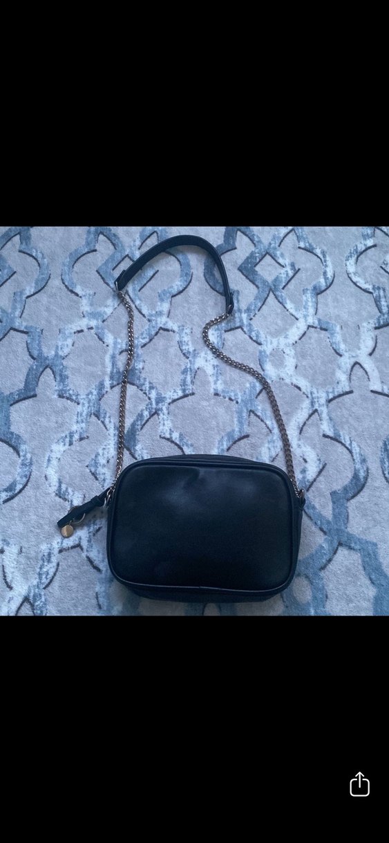 H&M Siyah Deri Zincir Askılı Kadın Çanta - Görsel 2