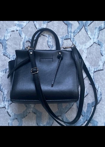 Siyah Deri  Kadın Çanta - Görsel 2