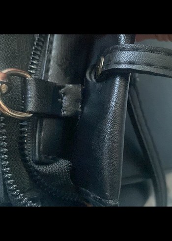 Siyah Deri  Kadın Çanta - Görsel 4