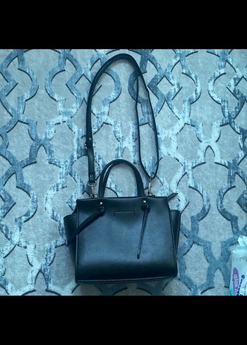 Siyah Deri  Kadın Çanta - Görsel 3