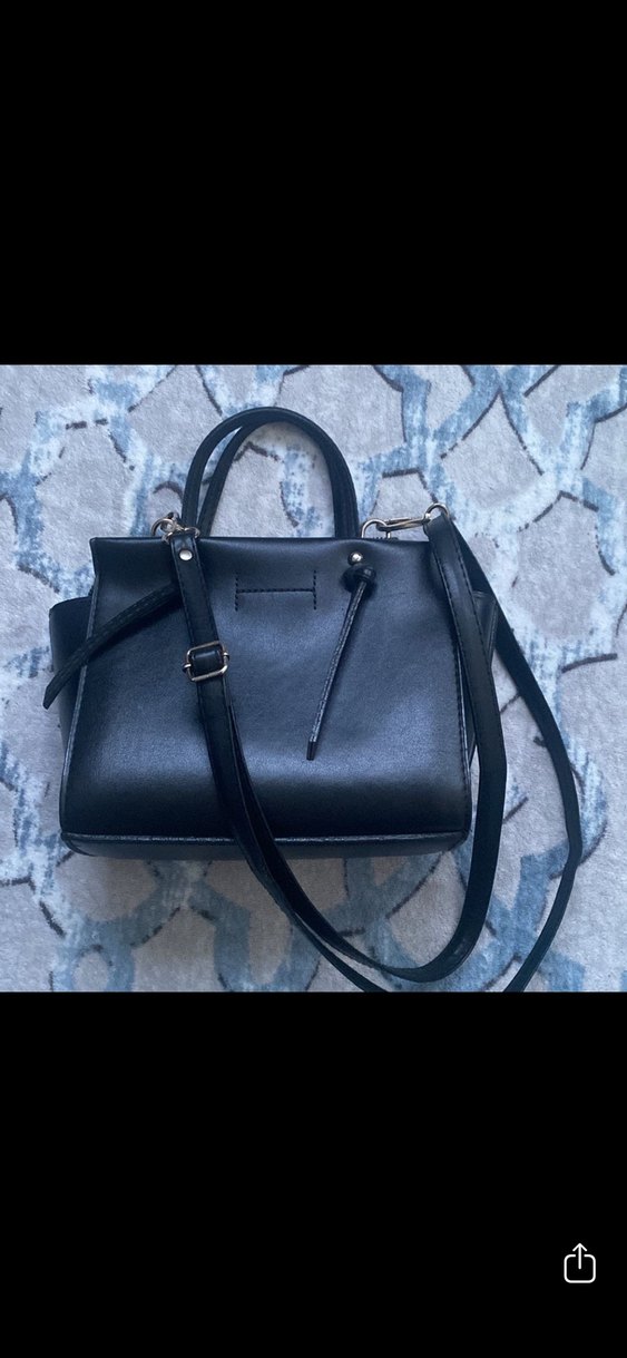 Siyah Deri  Kadın Çanta - Görsel 2