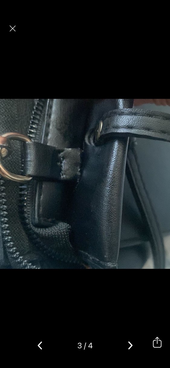 Siyah Deri  Kadın Çanta - Görsel 4