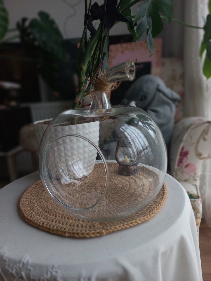 Bej ve Gri Cam Vazo - Görsel 2