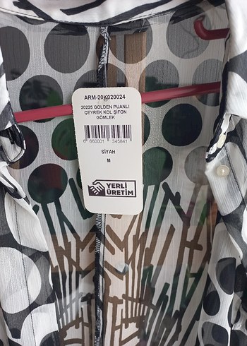 Bohem Gri Desenli Düğmeli Kadın Gömlek - Görsel 3