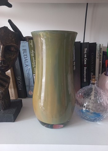 Pastel Bej Renkli El Boyama Vazo - Görsel 2