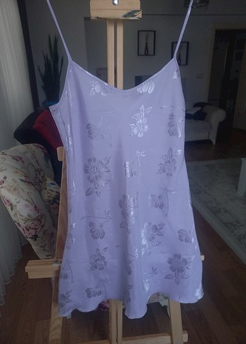 Mor Mini Askılı Gecelik - Görsel 3