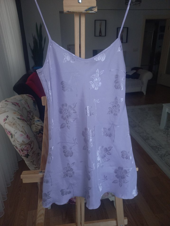 Mor Mini Askılı Gecelik - Görsel 3