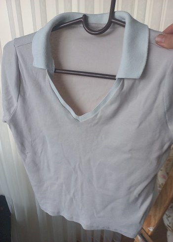 Pamuklu Kısa Kollu Kadın crop Tişört - Görsel 3