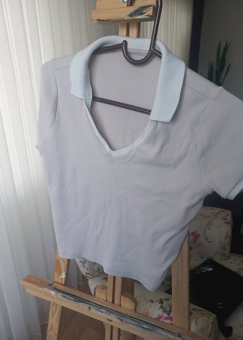 Pamuklu Kısa Kollu Kadın crop Tişört - Görsel 4