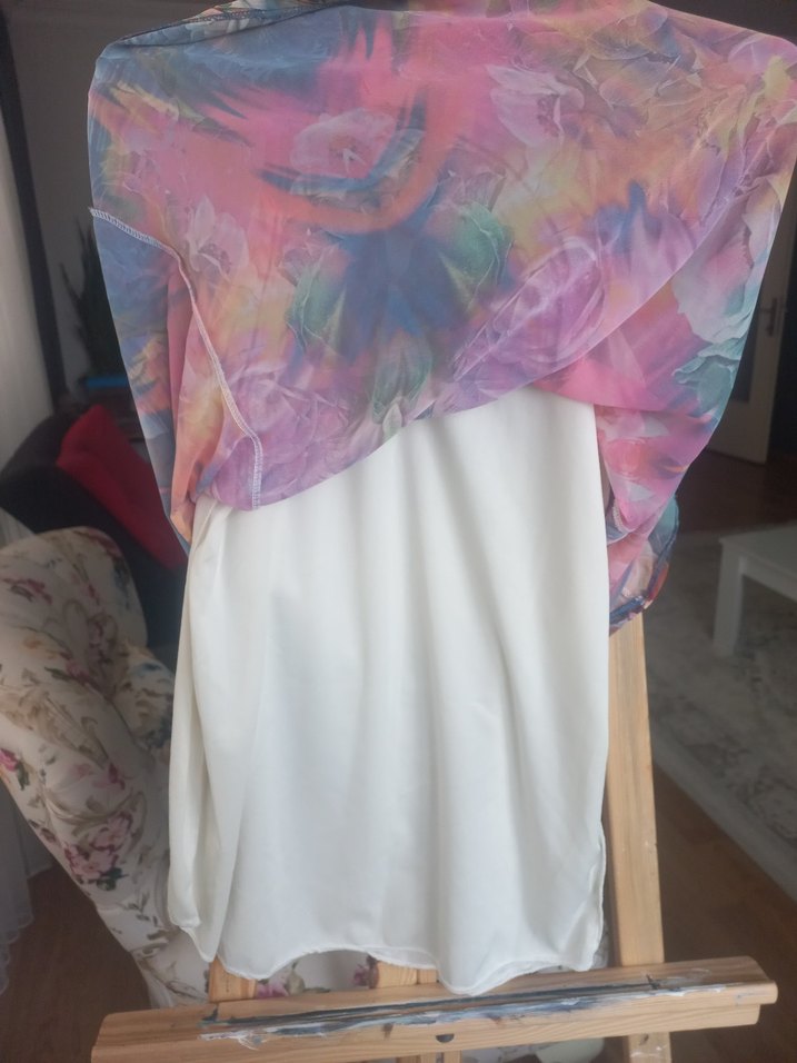 Renkli Bağlama Desenli Mini Tunik - Görsel 5