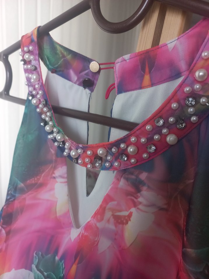 Renkli Bağlama Desenli Mini Tunik - Görsel 3