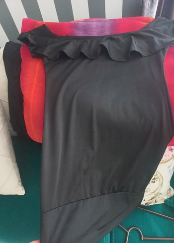 Siyah Straplez davet Bluzu - Görsel 2